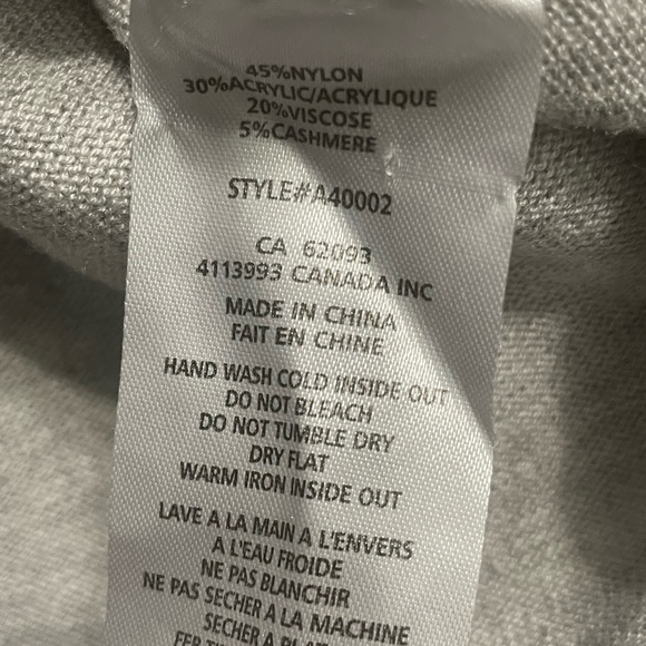 Alison Sheri Women’s Knit Sweater Top w/ Front Pockets size Medium Gray - Picture 6 of 9